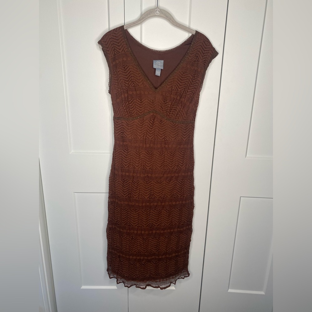 FINAL SALE Rabbit Rabbit Rabbit Lace Embroidered Cocktail Dress Women’s Size 4